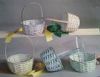 Spring Pastel Bamboo Basket