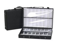 eyeglass double tray sample bag display storage box suitcase eyewear brief case tray with dividers sample carring bag