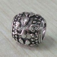 Antique Silver Metal Beads Charms For Bracelets Pendants