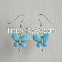 Lady's Gemstone Opal Rhinestone Filled Earrings And Sets