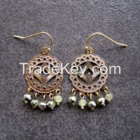 Retro Style Brass Alloy Owls Shape Hooped Earrings