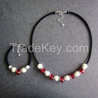Glass Beaded Necklace And Bracelet Jewelry Sets For Kids