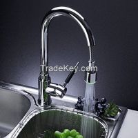 LED Pull Down Kitchen Sink Faucet Swivel Spout Mixer Chrome Finish From China