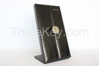 Hot Sale Black PU Leather Desktop Makeup Mirror From China