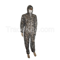 Disposable non woven camouflage coveralls