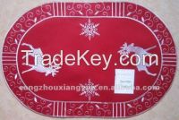Red Embroidery Variety Of Shapes Table