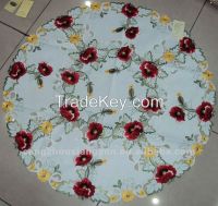Round Embroidered Tablecloths