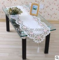 White Embroidery Lace Tablecloth