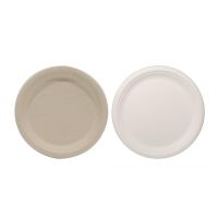 ECO Friendly compostable plant fiber molded tableware food packaging paper plate From China