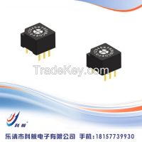 10*10mm Rotary Type , 10.0* 10.0*6.85 Snap-in  Rotary Switch