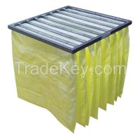 AIR HANDLER 6B668 Pocket Air Filter Synthetic 12x24x22In.