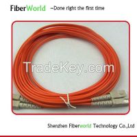 Duplex OM3 50/125um SC To SC Optic Fiber Patch Cable In Optical Fiber CATV System 