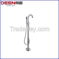 Floor Standing Bathroom Brass Shower Set- Chrome Finish