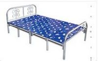 Folding metal single bed