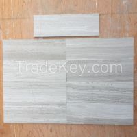 white wood veins marble tile