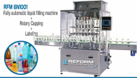 Bottle Filling, Rotary Capping and Labelling System