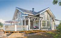 large squre wooden villa cabin house