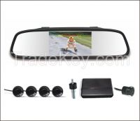 Reaview mirror monitor video parking sensor