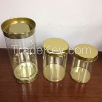 Supply the transparent plastic cans, tin cans, clear plastic PET envir