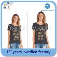 2015 wholesales best quality collar pocket women t-shirt manufacturers