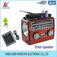 Solar panel radio with