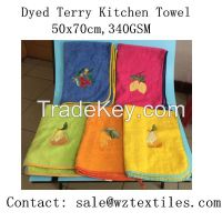 Factory direct sale dyed 100% cotton kitchen towel tea towel