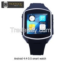 Android 4.4 O.S smart watch TT-BBG2,3G,WIFI,Waterproof,Camera,Pedometer supported watch phone