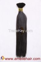 100% natural human hair bulk hair extensions