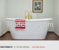 NH-1008-4 Freestanding Cast Iron Bathtub