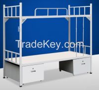 Metal Bunk Bed with Compartments 