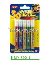 Drawing art paintng for 3D glitter glue