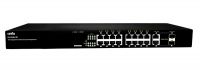 16 Port 10/100/1000M Gigabit PoE+ Switch with 2 Combo Gigabit Ports ( 400Watt Power )_CS-1216G-16P