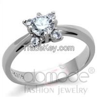 TK2172 Stainless Steel AAA Grade CZ Elegant Engagement/Wedding/Everyday Ring