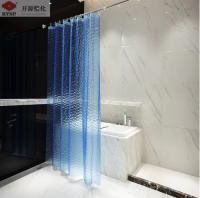 Clear waterproof  3D PEVA shower curtain Mold resistant with hooks