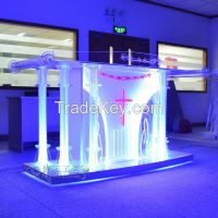 2015 new church pulpit, automatic changing color church pulpit.