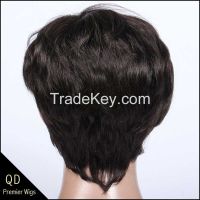 Â Rihanna Style Short Bob Indian Remy Hair Machine Made Wigs