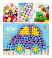 assorted acrylic DIY craft pom poms for Kids