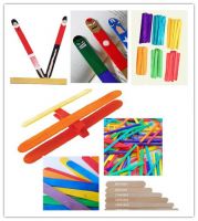 114mm Colored DIY Crafts Creative Kids Wood Sticks