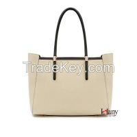 Fashionable and classical white tote leather handbag