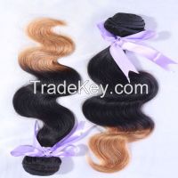 op quality cheap ombre hair extension, two tone hair extension, two to