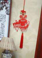 Chinese knot plastic car hanging ornament