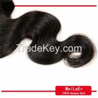 2015 new hot selling 100% human hair body wave natural color, brazilian virgin human hair 