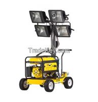 Hand push light towers