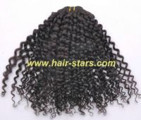 Kinky curl Brazilian virgin hair weft