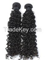 Deep curl Malaysian virgin hair weft