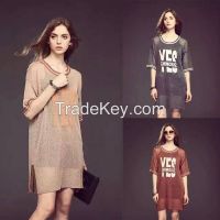 Wholesale retail fashion Europe/USA style half sleeve girls/women/ladies pullover sweater BG151325