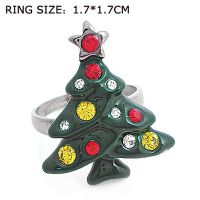 Lacquer Gold-plated Rhinestone Christmas Tree