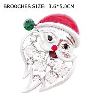 Lacquer Gold-plated Rhinestone Santa Clause