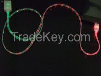 Fashion Design Taichi Colorful Best Visible LED Light USB Data Sync transfer Charger Charging Cable wire line Cabo De Carga For Samsung Sony Lenovo HTC Xiaomi Huawei LG