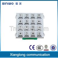 Metal waterproof keypad with 4x4 button zinc alloy